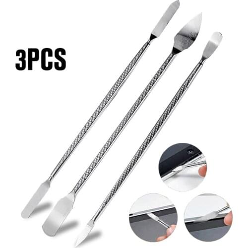 3Pcs Universal Mobile Phone Repair Pry Tool Opening Tool Metal Disassemble Crowbar Disassembly Set Phone Repair Hand Tools Kit