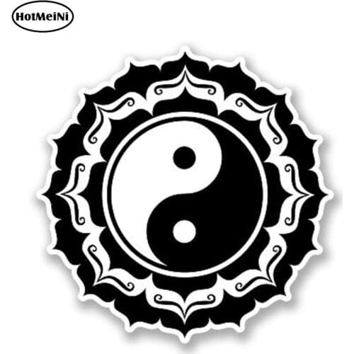 HotMeiNi 13cm x 13cm Personality Yin Yang Vinyl Sticker Laptop Travel Luggage Decal Waterproof Accessories Car Stickers