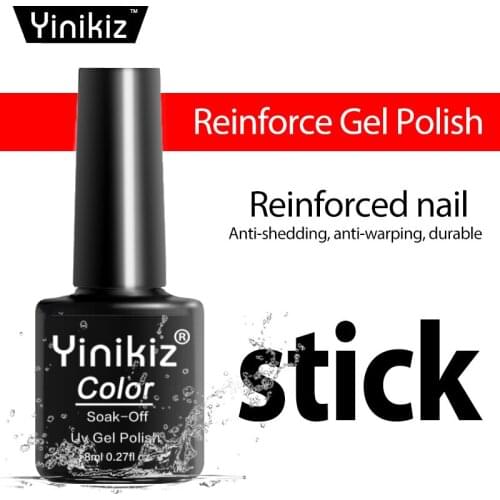 Yinikiz Strengthen Soak Off Reinforce Gel UV Nail Gel Polish Transparent Long Lasting Natural Resins Gel