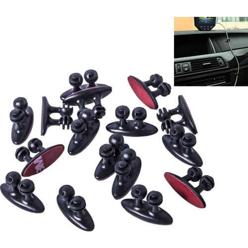 20Pcs/Lot Car Wire Clip USB Cable Fixed Clamp Charging Cable Holder Adhesive Car Charger Line Clasp USB Cable Car Clip