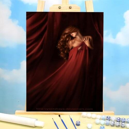 Woman Girl Coloring By Numbers Painting Complete Kit Oil Paints 40*50 Canvas Pictures Decorative Paintings Handicraft