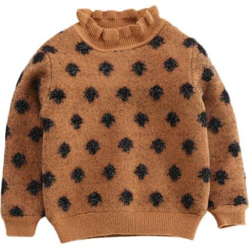 Snow Wear Girls Winter Sweater Fleece Thick Warm Children Clothes Boys Turtleneck Knitted Pullover Kids Christmas Sweater BC448