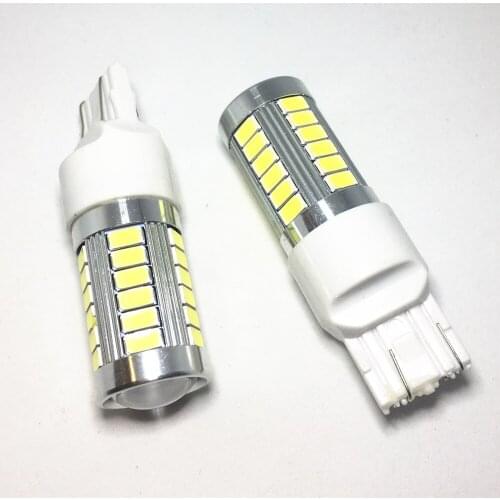 2PCS T20 led 7440 W21W WY21W 33 smd 5730 5630 LED White Auto Reverse Lamps Car Yellow Amber Turn Signal Bulb Red Brake light 12V