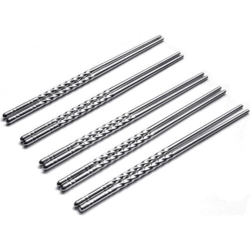 2000pair hot sale Chinese Stylish Non-slip Design Chop Sticks Stainless Steel Chopsticks SN1216