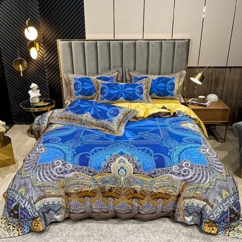 2021 600TC Egyptiana Cotton Bedding Sets Queen King Size Duvet Cover Flat/Fitted Sheet Pillowcase