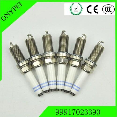 6 pcs 99917023390 0242245570 FGR5NQE0 Normal Power Spark Plug For Porsche cayman panamera 3.6 4 Boxster 3.4 GTS 911 3.8S Targa 4