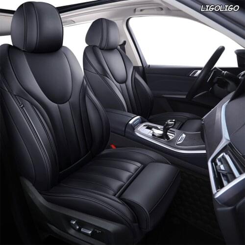 LIGOLIGO Custom Leather car seat covers For Volvo S80 XC60 S60 C30 S90 C70 V60 V40 XC90 XC40 S40 XC Classic Automobiles Seats