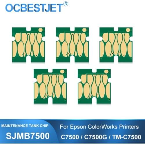 SJMB7500 Maintenance Tank Chip C33S020596 For Epson ColorWorks C7500 TM-C7500 C7500G TM-C7500G Printer Waste Tank Chips