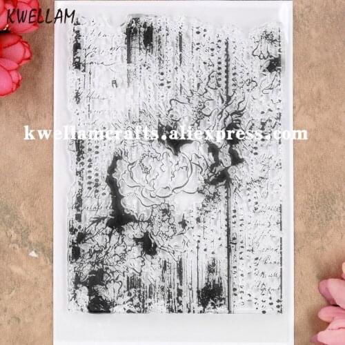 Flowers Background Scrapbook photo cards rubber stamp clear stamp transparent stamp 9062515