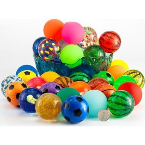 Children Funny Toy 30 43 57mm mixed Colorful Bouncy Ball Watermelon Jumper ball Translucent floating bouncy ball fun toy for kid