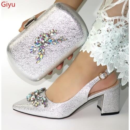 Doershow very fashion African beautiful Designer Shoes And Bag Set To Match Italian Party Shoes With Matching Bags Set !!SKK1-1