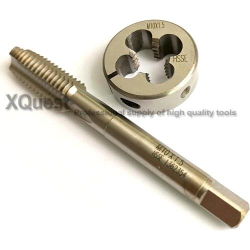 HSSE Metric thread Right hand tap Split Die set M10 M10X1.5 M11 M11X1.5 Fine screw Cutting Round dies Straight Flute taps M10X1