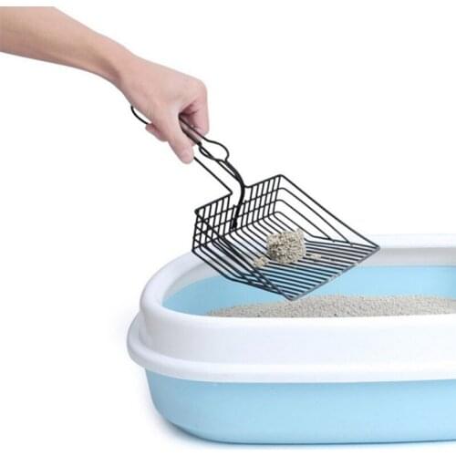 Pet Hollowed Cat Sand Shovel Stainless Steel Cleaning Tool Puppy Kitten Cozy Litter Scoop Product for Pets Cat Supplies L