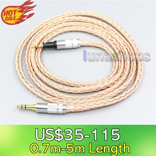 LN006769 2.5mm 4.4mm XLR 3.5mm 16 Core 99% 7N OCC Earphone Cable For Sennheiser Momentum 1.0 2.0 On-Ear Headphones