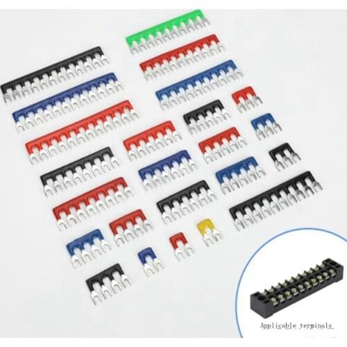 1pcs Short circuit piece 25A terminal strip U-type copper TB-2502-03-04-05-06-08-10-12