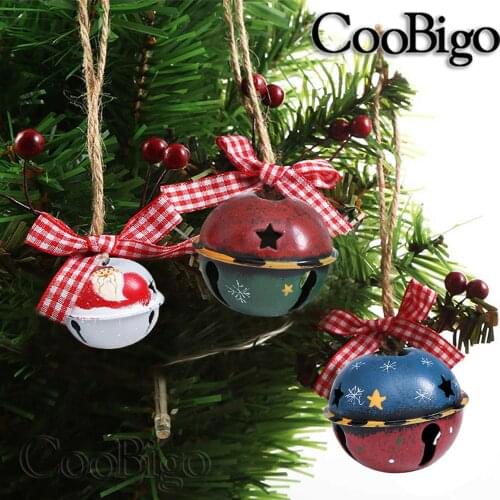 20pcs 80mm 60mm Jingle Bells Chime Bell Iron Pendants Hanging for Christmas Tree Home Decoration Ornaments Craft DIY Accessories