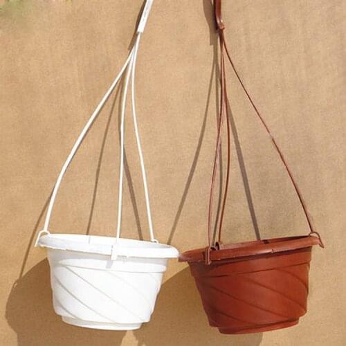 Round Plastic Chlorophytum Flowerpot High Quality Plastic Chlorophytum Flowerpot With Hanging Hook 2 2021 New Simple Styles