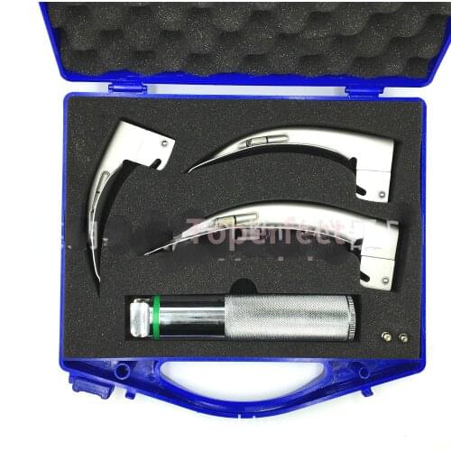 Larynx Medical Laryngoscope Bulb Adult Full Stainless Steel Set Laringoscopio Endoscope Diagnosis Examining