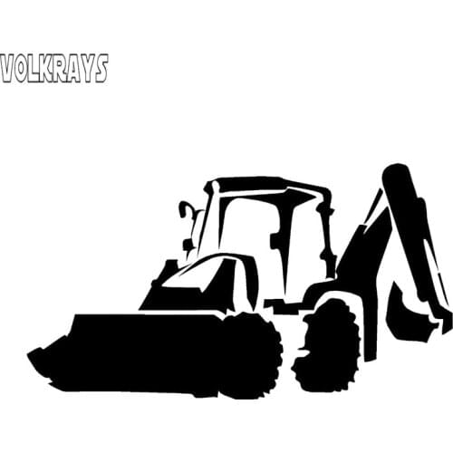 Volkrays Fashion Car Sticker Jcb Digger Accessories Accessories Reflective Waterproof Vinyl Decal Black/Silver,9cm*18cm