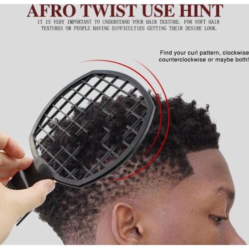 FnLune Fashion Mens Double Ended Twist Up Comb Professional Curly Hair Dirty Braid Comb Perm Style Comb Twisted Tool New