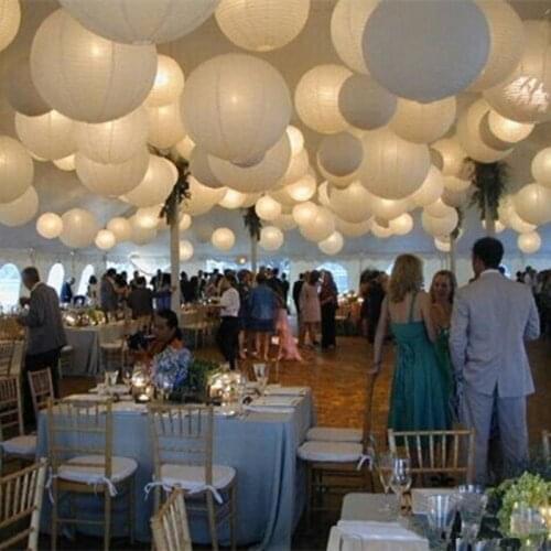 New12" 30cm Chinese Paper Lanterns With LED Lights Multi Color Christmas Ornaments Lantern For Wedding Party Decoration Supplies