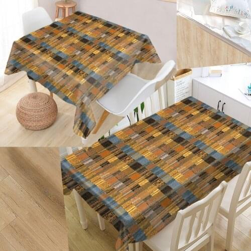 New Wood Woven Design Tablecloth 3D Oxford Fabric Square/Rectangular Dust-proof Table Cover For Party Home Decor TV Covers