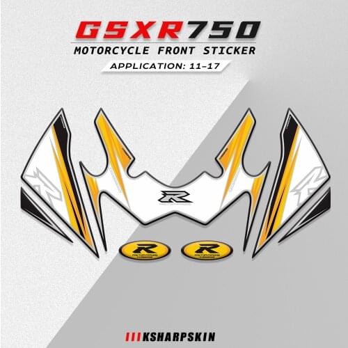 New 3D Gel Motorcycle Front Fairing Sticker Protector Number Board Moto Engine Vehicle decals For SUZUKI GSXR 750 600 L1 11-07