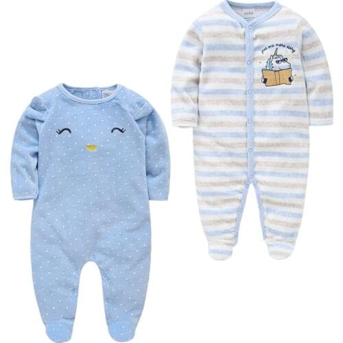 Pijamas De Bebe Christmas Baby Boy Pyjama Newborn Baby Girl Sleepsuit Cartoon Warm Winter Infant Pajamas Toddler Pijamas De Bebe
