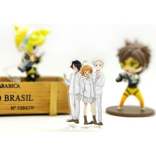 Love Thank You Yakusoku no The Promised Neverland Emma Norman Ray acrylic stand figure model plate holder cake topper anime