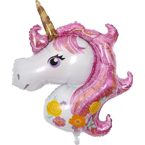 Thickened Cartoon Unicorn Aluminum Film Balloon Birthday Party Decoration Holding Toy Unicorn Balloon
