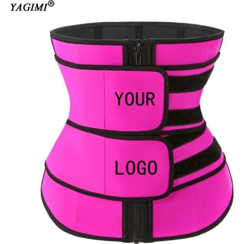 YAGIMI Latex Waist Trainer Corset Women Slimming Sweat Belt Cincher Trainer Belt Body Shaper Shapewear 9 Steel Boned 100% Latex