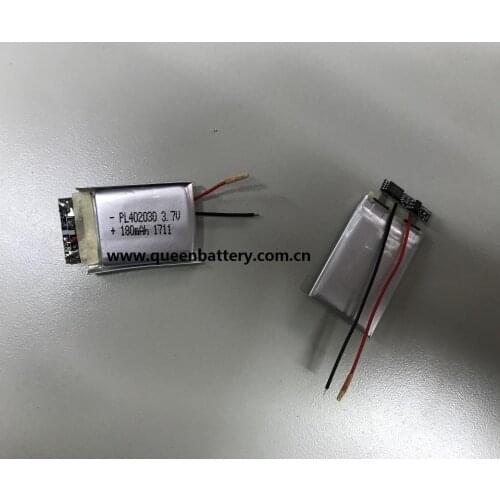 1S1P 402030 li-po lipo 3.7v li-polymer battery cell 180mAh with pcb with lead wires