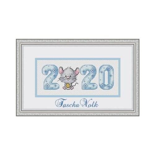 2020 little mouse MM191253 cross stitch 11CT 18ct 14ct cotton thread embroidery DIY handmade needlework