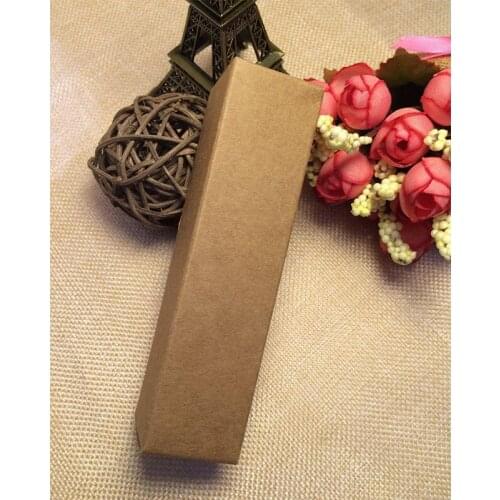 3.2*3.2*7.7cm Small Brown Kraft Paper Essential Oil Lipstick Perfume Bottle Party Box Cosmetic Nail Polish Gift Packing Box