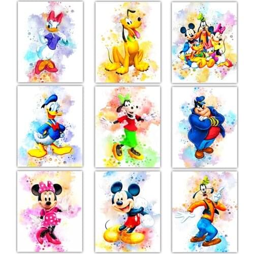 5D Diamond Painting Disney Cartoon Mickey Minnie Mouse Donald Duck Diamond Embroidery Cross Stitch Mosaic Home Decoration