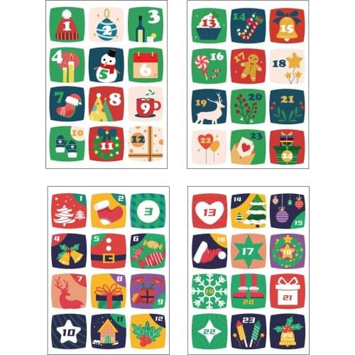 96pcs 8 sheets Xmas Gift Tags Sticker, Merry Christmas Presents Labels Holiday Name Labels Decals for Festival Presents Envelope