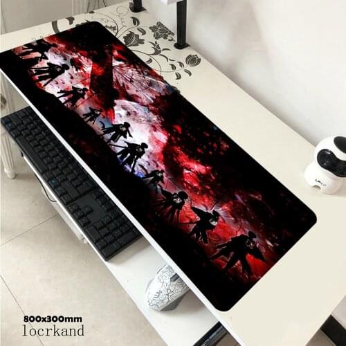90x40cm Attack on Titan Anime Large Lock Edge Mouse Pad Computer Mousepad XXL Gaming Padmouse Gamer Laptop Keyboard Mouse Mats