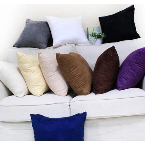 40x40cm Velvet Cushion Cover Simple Candy Color Throw Pillow Case For Sofa Home Decor Solid Color Pillowcase Car Seat Cover