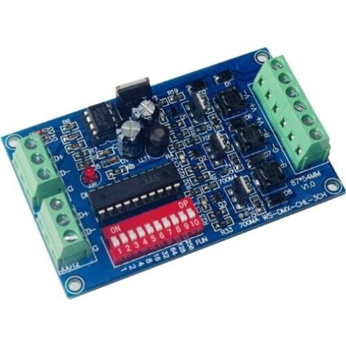 DC5V-24V DMX512 3CH decoder led controller RGB 700ma*3 led dimmer For led floodlight Constant Current