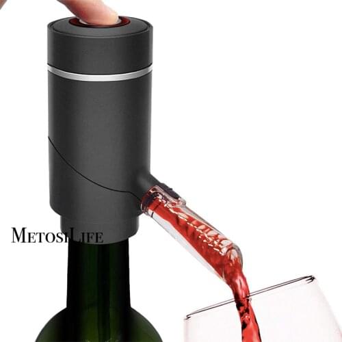 MetosiLife Electric Wine Aerator Pourer for Red and White Wine Automatic Oxidizer Dispenser with USB Charging
