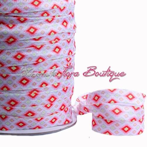 FLRA ElasticNew arrival tribal patterned fold over elastic for hair elastic
