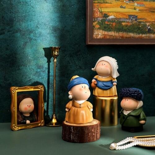 Artist Jewelry Resin Home Decoration Accessories Office Table Cartoon Character Model Toy Nordic Living Room Little Sculpture