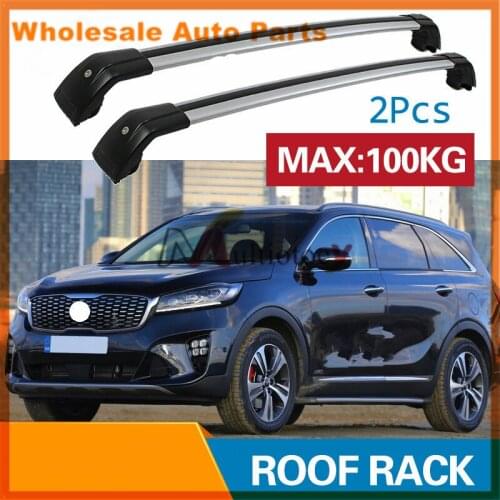 2Pcs Roof Bars for KIA SORENTO III (UM) | PRIME [2015-today] Aluminum Alloy Side Bars Cross Rails Roof Rack Luggage Carrier