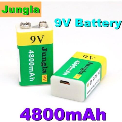 High capacity USB Battery 9V 4800mAh Li-ion Rechargeable Battery USB lithium battery for Toy Remote Control drop shipping