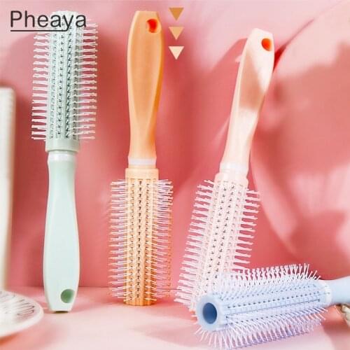 Pheaya Massage Curling Comb Styling Tool Hair Brush Reduce Hair Loss Anti-static Comb Hair Detangler Comb Barber Accessories