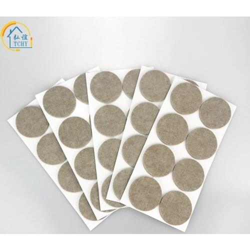 TCHY 5mm Non-slip Felt Chair Footpad Self Adhesive Furniture Leg Floor Protector Sticky Pad for Table Noise-Proof Mat Home Care