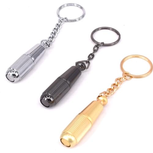 New 1pcs Cohiba Gadgets Portable Pocket Metal Cigar Punch Cutter Blade Key Ring Bullet Style Draw Hole Cut for Cuba Cigars