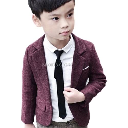 New Design Boys Dots Print Blazers Kids Fashion Spring Blazer Jacket for Boys Children Formal Wedding Birthday Party Jacket