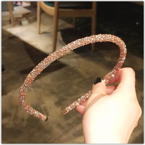 Girls Shiny Luxury Rhinestone Hair Band High Quality Diamond Pearls Hair Hoop Accessories for Women Crystal Headbands Ornaments