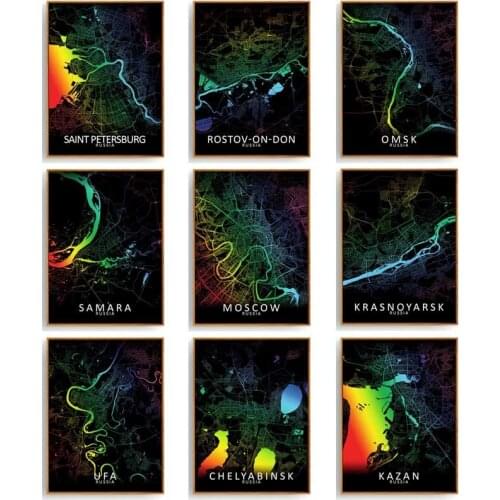 Russia DIY Diamond Painting Cross Stitch 5D Full Square Drill Colorful City Map Diamond Embroidery Moscow Saint Petersburg Art